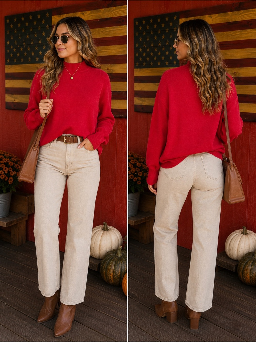 Vici Red Mock Neck Sweater